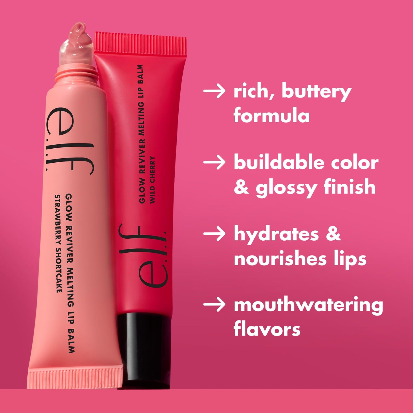e.l.f. Glow Reviver Melting Lip Balm, Hydrating Tinted Lip Balm For A Glossy Finish & Soft, Supple Lips, Vegan & Cruelty-Free, Island Colada Beauty and Personal Care e.l.f.