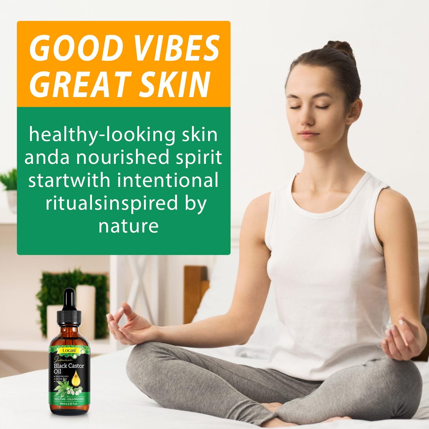 Jamaican Black Castor Oil - 100% Pure and Organic, Cold Pressed in Glass Bottles for Hair Growth, Eyebrow Nourishment, and Skin Hydration Beauty and Personal Care Uocasi