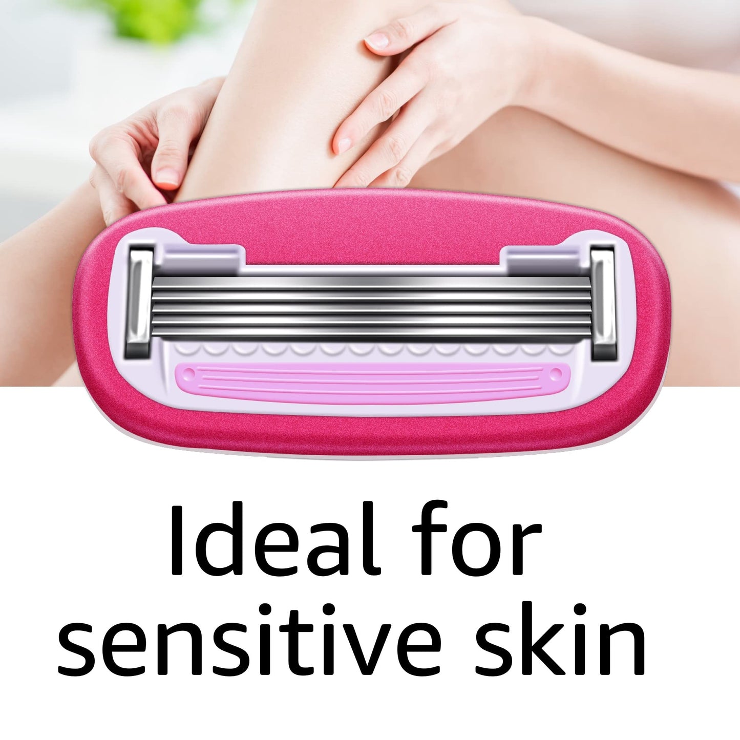 Amazon Basics Women's 5-Blade Razor Refills for Smooth Close Comfortable Shave, Moisturizing, Fits Venus Handles, 6 Cartridges (Pack of 2) Beauty and Personal Care Amazon Basics