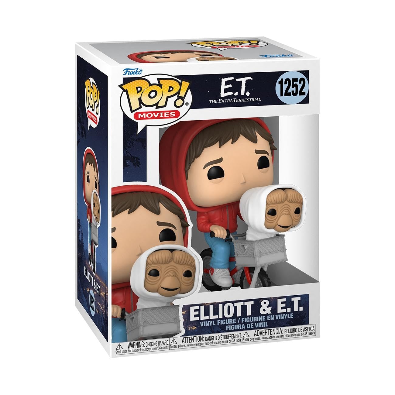 Funko Pop Movies: E.T. The Extra-Terrestrial - Elliott - Elliot with E.T. in Basket, 3.75 Inches - Collectable Vinyl Figure - Gift Idea - Official…