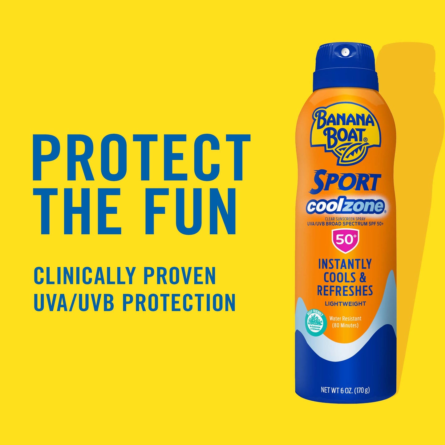 Banana Boat SPF#50+ Sport Coolzone Spray 6 Ounce (Pack of 3)