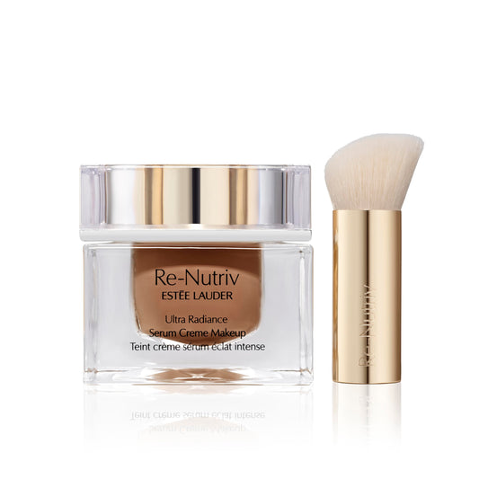 Estée Lauder Re-Nutriv Ultra Radiance Serum Creme Makeup | Luxury Foundation with Hyaluronic Acid | 12-Hour Wear & Hydration, 6W1 Sandalwood, 1 Fl Oz