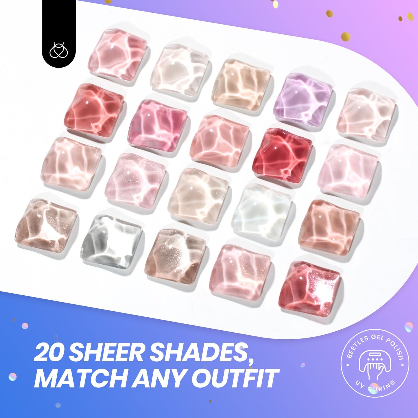 Beetles Jelly Gel Nail Polish Set - Gift Box Nude Sands Collection 75 PCS Jelly Nail Polish Kit Nude Pink Milky White Glitter Silver Cat Eye Base Beauty and Personal Care beetles Gel Polish