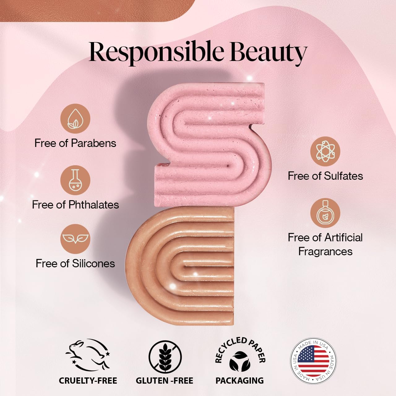 Kitsch Castor Oil Shampoo & Shea Butter Conditioner Bar - Shampoo and Conditioner Set - Hydrating & Moisturizing Bar Soap - Free of Paraben, Silicone