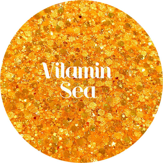 Orange Polyester Glitter | Craft Glitter | Glitter for Arts & Crafts | Tumblers | Cosmetics | Nails | Epoxy Resin Art | Slime | DIY | Body Glitter | 1