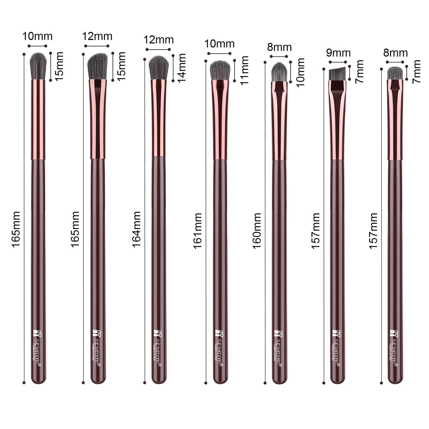 Eye Makeup Brushes Set, Premium 7Pcs Eyeshadow Brush, Professional Eye Brush for shadow lip Angled Eyeliner Eyebrows, Soft Hairs and Wood Handle.