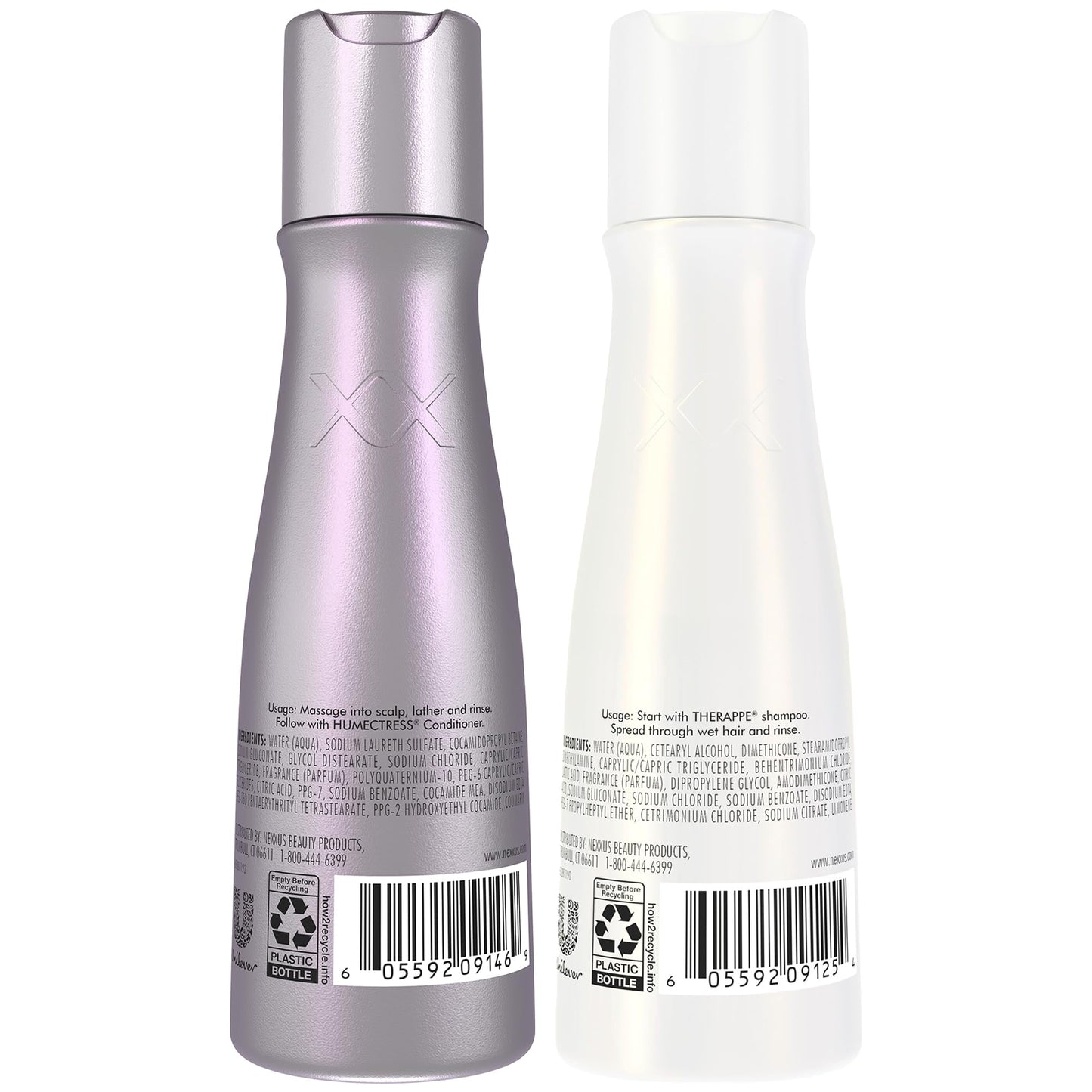 Nexxus Therappe Shampoo & Humectress Conditioner, Travel-Size (6 Sets, 12 Bottles), Elastin Protein & Green Caviar Revive Dry Hair with 24H Moisture Beauty and Personal Care Nexxus