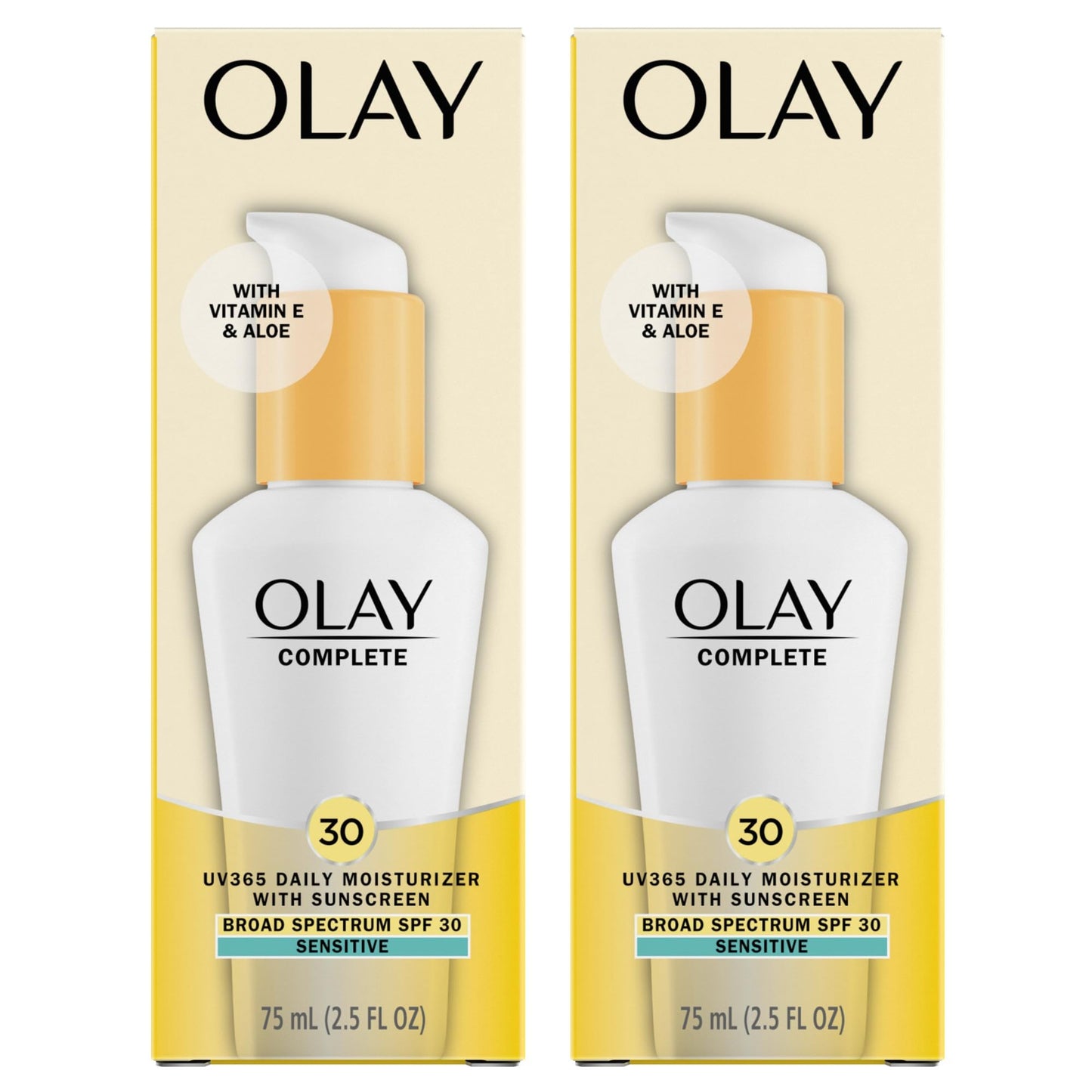 Olay Face Moisturizer, Complete with Sunscreen SPF 30, Fragrance-Free for Sensistive Skin, Broad Spectrum Sun Protection, Long-Lasting Hydration