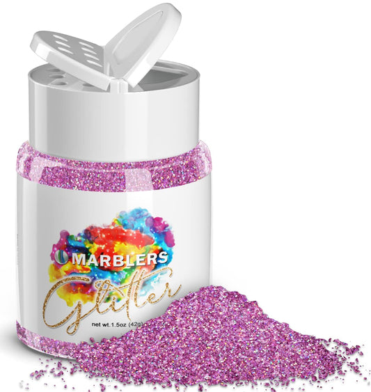 MARBLERS Holographic Glitter [Holo Bubblegum] 1.5oz (42g) | Fine | Non-Toxic, Vegan, Cruelty-Free | Face, Body, Eyeshadow, Hair, Festival, Party