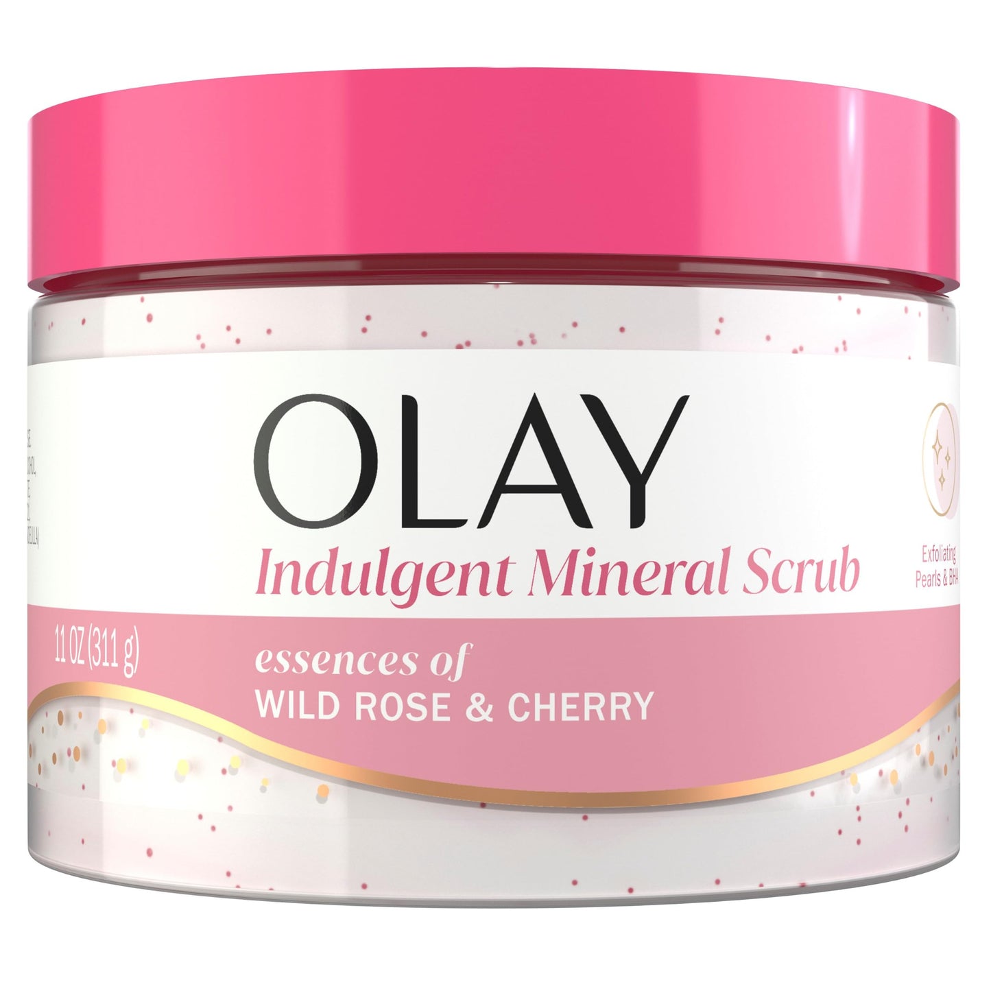Olay Body Indulgent Mineral Scrub, Skin Exfoliating & Massaging Pearls, Nourishing Soft & Gentle Formula, Renewing BHA, Vitamin B3 Complex, Luxurious