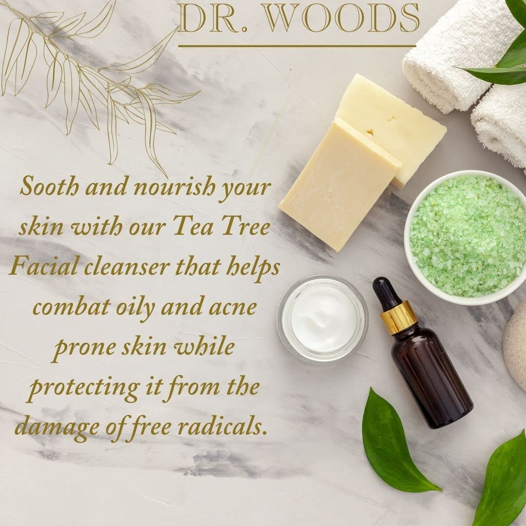 Dr. Woods Shea Vision Tea Tree Liquid Facial Cleanser with Organic Shea Butter, 8 Ounce (Pack of 2)