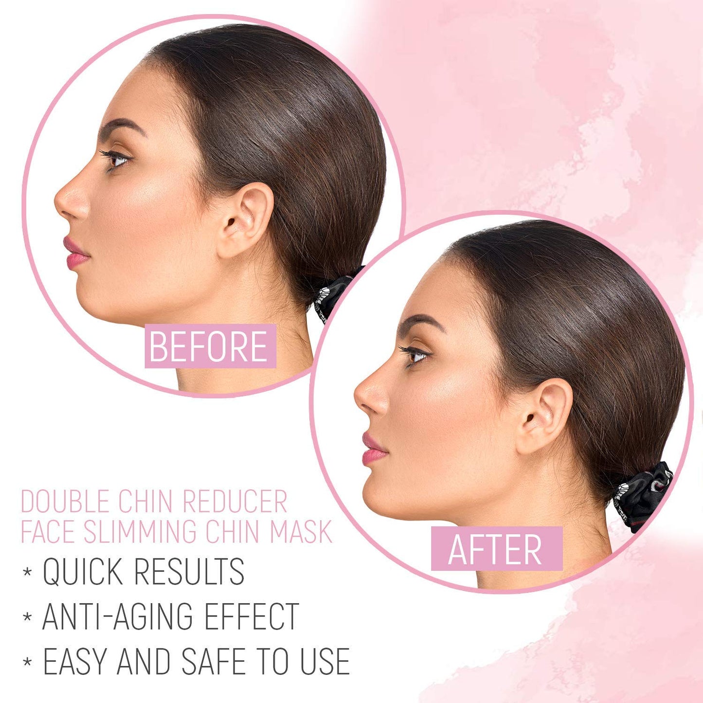 V Line Face Slimming Mask Chin Lifting Belt Sagging Skin Double Chin Reducer Face Lift V Shaped Contour Tightening Strap Reusable Anti-Wrinkle Chin Up