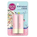 eos Natural Shea Lip Balm- Birthday Cake, eos lip balm, All-Day Moisture, Lip Care, Shea Butter, Moisturizing, Dry Lip Care, 0.14 oz, (Pack of 2)