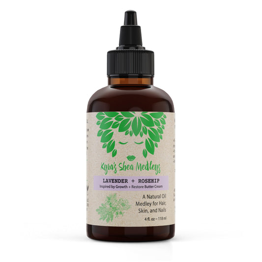 Multiuse Lavender + Rosehip Oil Medley for Face, Body, and Hair - Natural Rosehip Oil, Shea Nut Oil, Lavender Essential Oil, and Vitamin E - Seals in Beauty & Personal Care Kyra's Shea Medleys