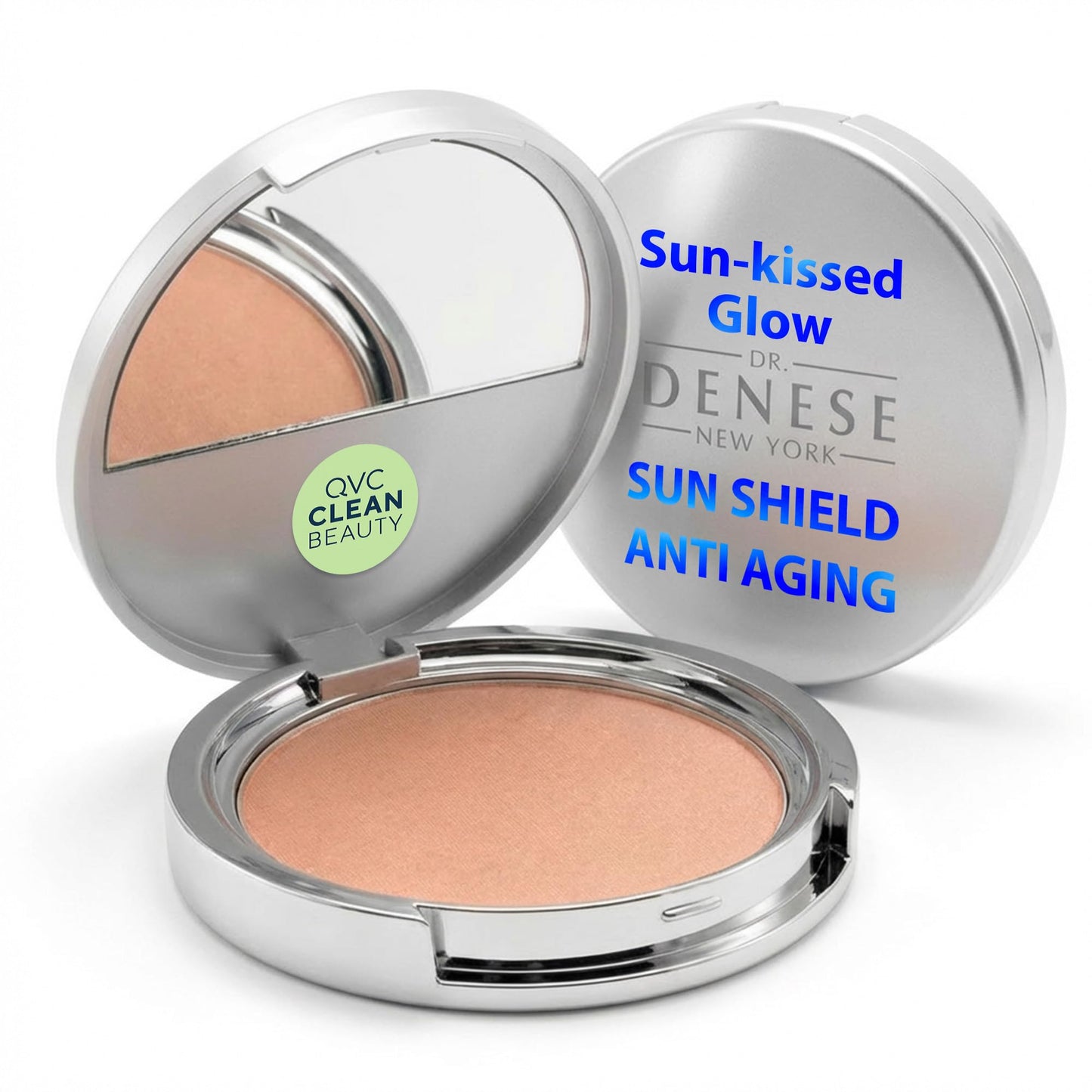 Dr. Denese SunShield Anti Aging Bronzer 0.3 oz - Powder Makeup with Multi Peptides & Ceramide for Natural Matte Finish, Light Shimmer & Youthful