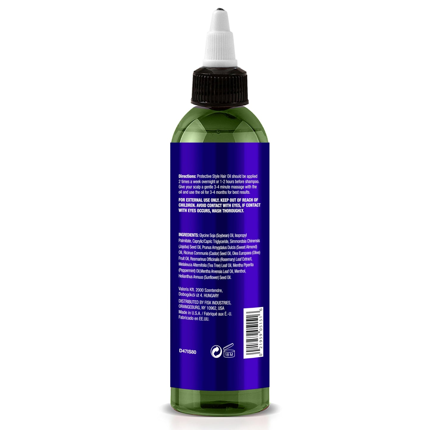 Difeel Itchy Scalp & Tension Relief Hair Oil with Tea Tree & Peppermint Oils for Braided Styles 8 oz.