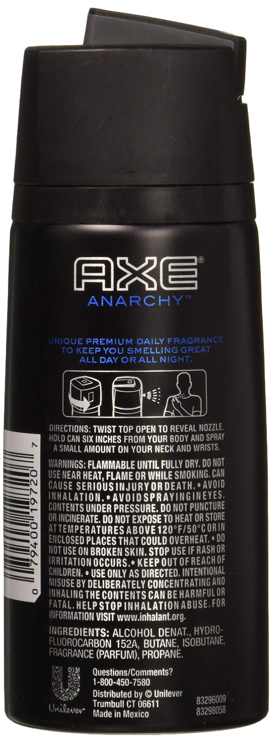 AXE Bodyspray Anarchy for Him 4 oz