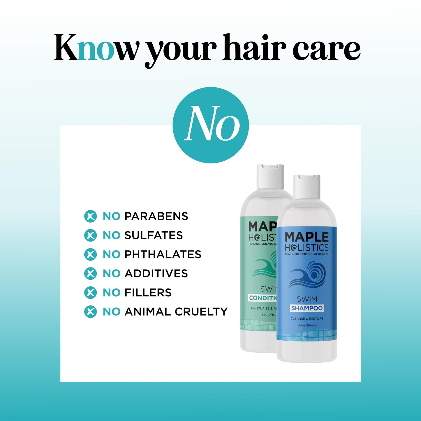 After Swim Shampoo and Conditioner Set - Chlorine Shampoo and Conditioner for Swimmers with Tea Tree and Rosemary Oil - Clarifying Shampoo for Hard