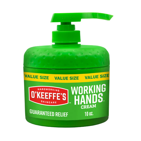 O'Keeffe's Working Hands Hand Cream in a Pumpable Jar for Extreme Dryness - 10oz Pump (1 Pack) - Repairing Skincare for Cracked, Dry Hands Beauty & Personal Care O'Keeffe's