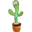 Pbooo Dancing Talking Cactus Mimicking Toy,Talking Repeat Singing Sunny Cactus Toy 120 Pcs Songs for Baby 15S Record Your Sound…
