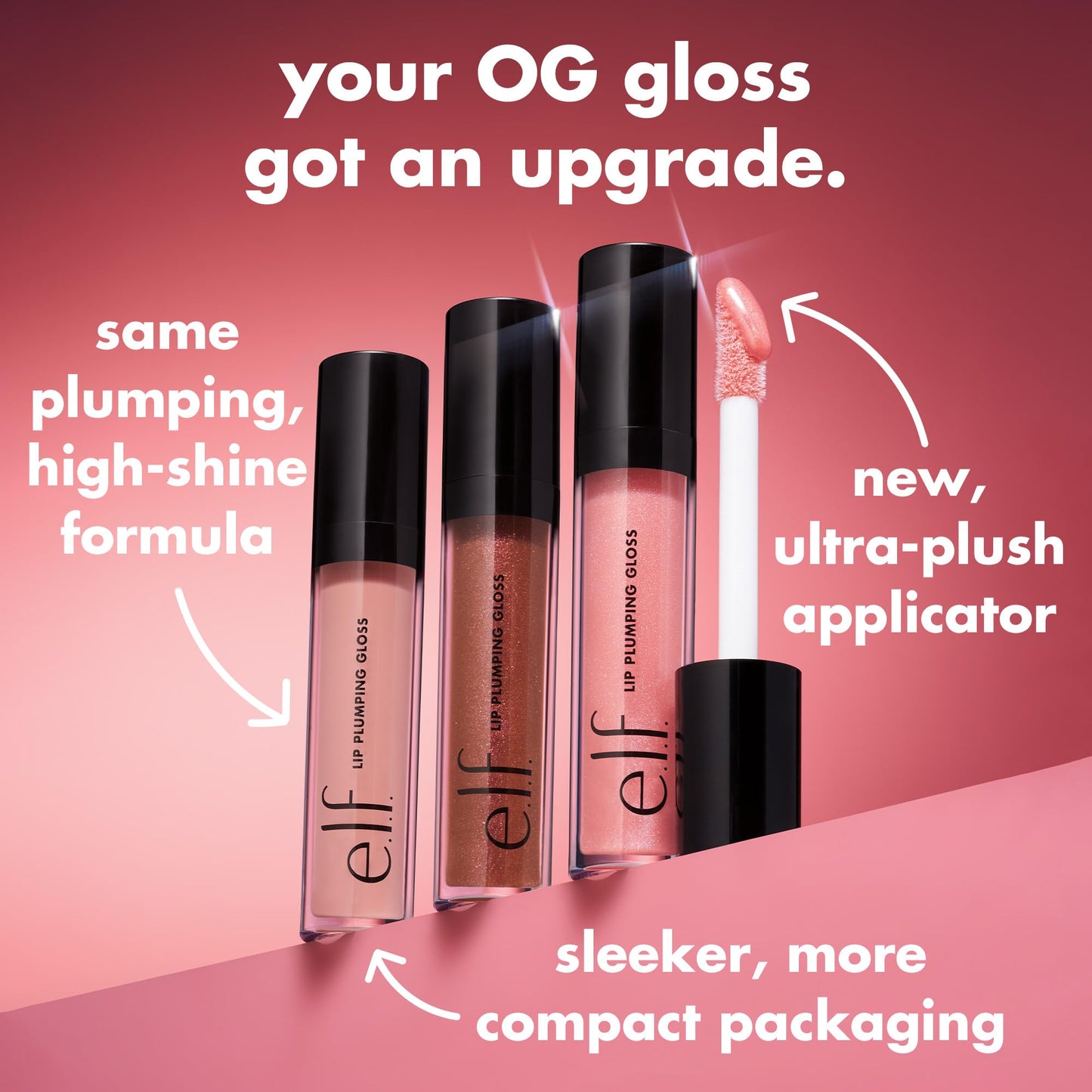 e.l.f. Lip Plumping Gloss, High-Shine Sheer Color, Hydrates & Creates Fuller Lips With Vitamin E, Vegan & Cruelty-Free, Bahama Mama, 0.1 Fl Oz (Pack