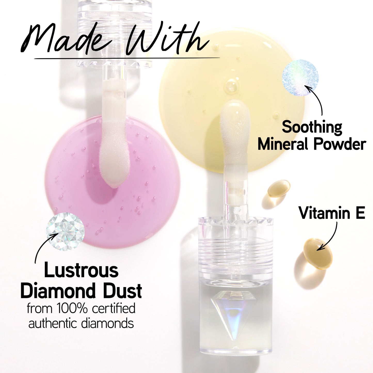 Physicians Formula Mineral Wear Diamond Lip Oil, High-Shine Serum Hybrid with Diamond Dust, Vitamin E, & Mineral Powder, Talc-Free, Cruelty-Free