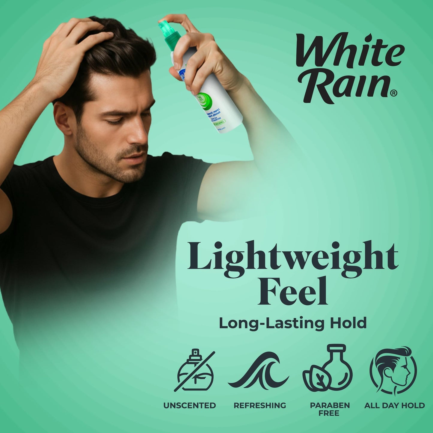 White Rain Hairspray Extra Hold Unscented, 7 oz (Pack of 2) - Non-Aerosol Hair Spray Extra Hold for Men & Women, Advanced Formula with Humidity