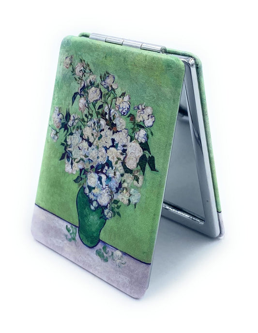 Aeisage Purse Mirrors for Women Small Compact Mirror for Purse Travel Makeup Mirror Pocket Mirror Cute Lipstick Mirror Vincent Van Gogh Roses Gifts