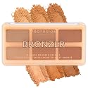 Profusion Cosmetics 6 Shades Bronzer Palette - Matte & Shimmer Finishes for Natural Definition, Buildable & Blendable Powder for Face Sculpting