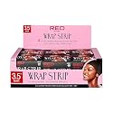 Red by Kiss Hair Wrapping Strip, Ultra Strong 2X Longer Stretch, 40 Strips, Suitable for Wet/Dry Hair, White, Styling Paper for Sleek Hairstyles