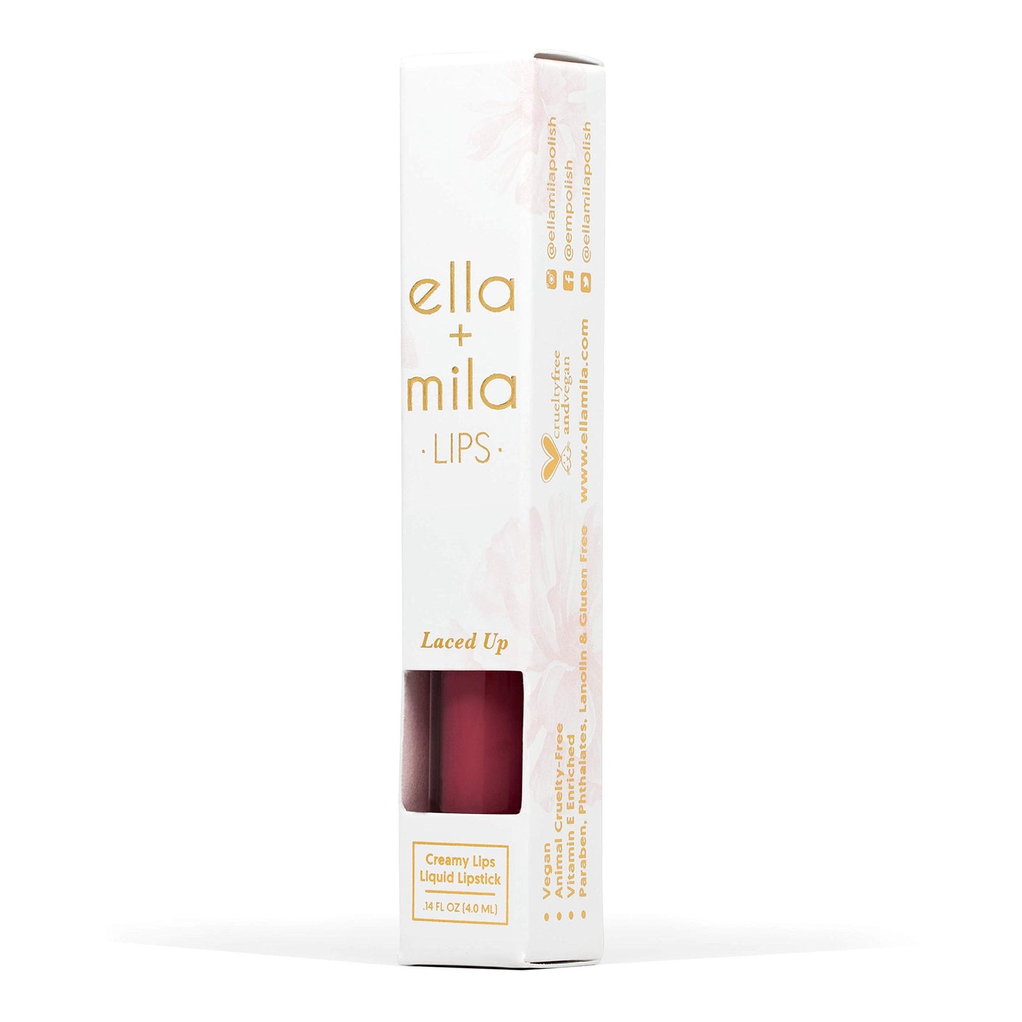 ella+mila Laced Up Nude Mauve Pink Liquid Lipstick - Moisturizing Pink Lipstick with Creamy Finish - Lightweight, Non-Sticky & Long Lasting Lipstick