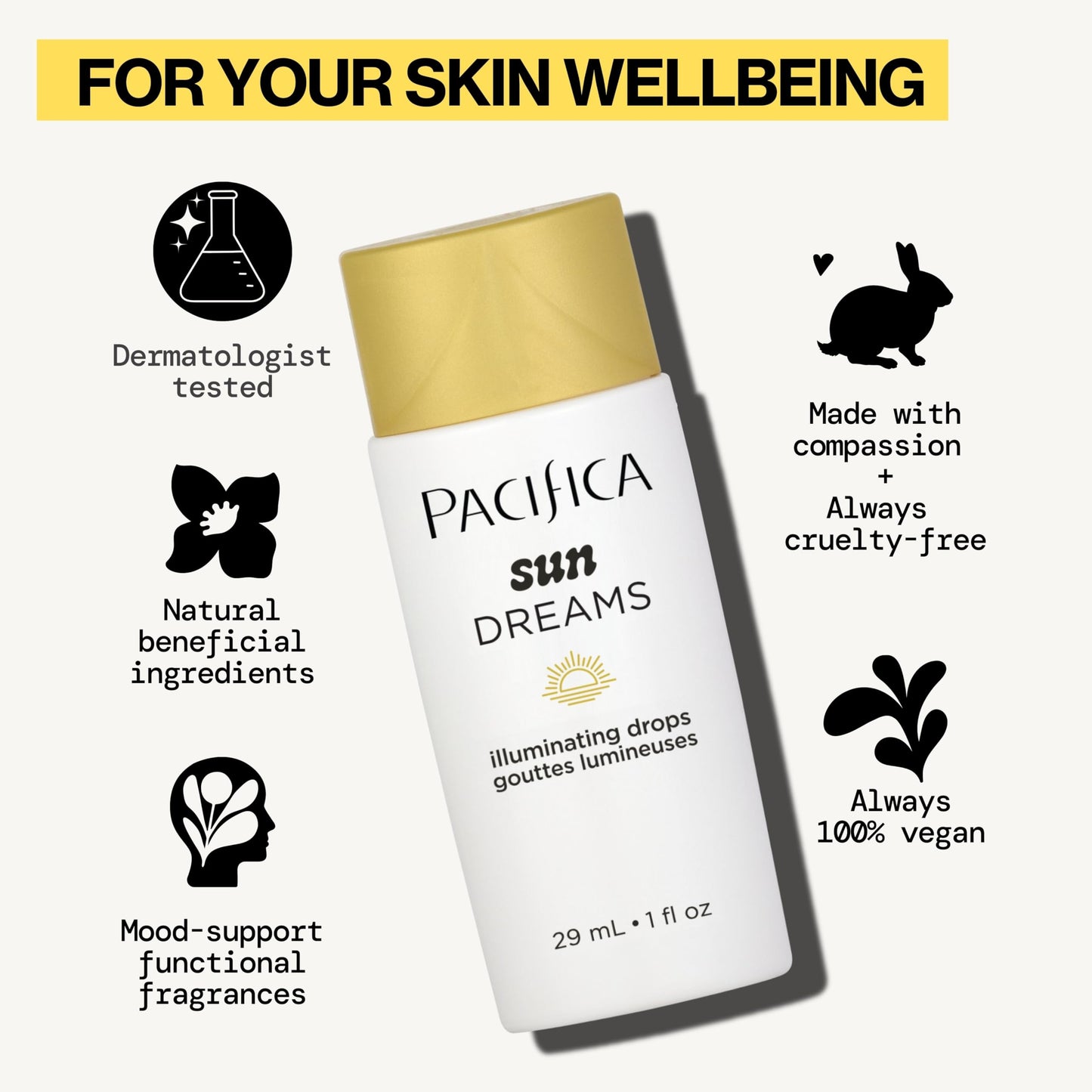 Pacifica Sunset Glow Drops - Face Bronzer - Vitamin C Face Bronzing Makeup for Instant Sun-Kissed Glowing Illuminator & Hydrating Skin Tint |