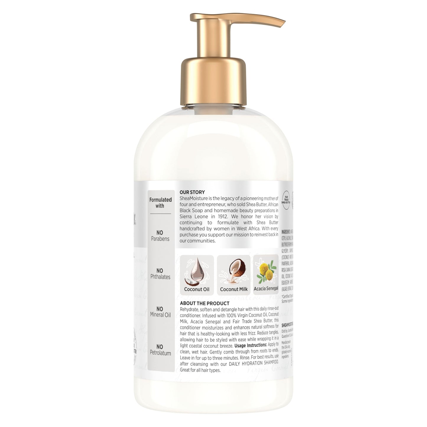 Shea Moisture 100% Virgin Coconut Oil Conditioner 13 Ounce (384ml) (2 Pack)