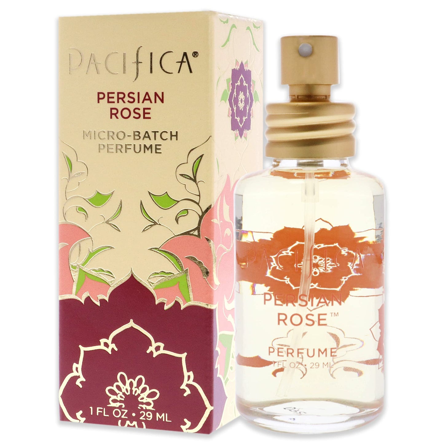 Pacifica Beauty, Persian Rose Clean Fragrance Spray Perfume, Made with Natural & Essential Oils, Fresh Rose Scent, Vegan + Cruelty Free