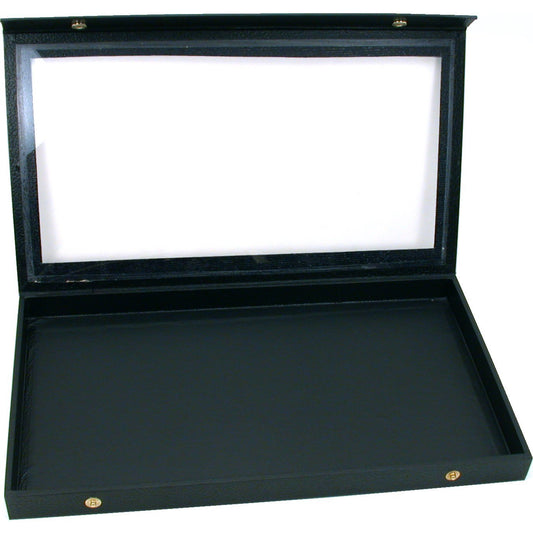 FindingKing Jewelry Box Holder Tray 32 Earring Display Case Organizer Storage Black Clear