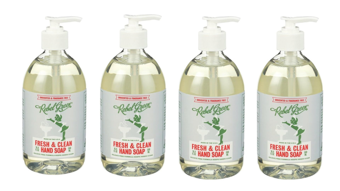 Rebel Green, Hand Soap Unscented, 16.9 Ounce