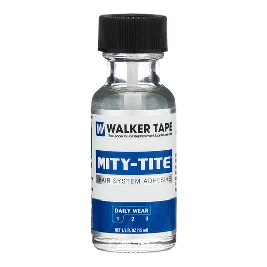 Walker Tape Mity-Tite Brush-On Adhesive 0.5 fl oz, Daily Wear Acrylic Bond for Touch-Ups, Skin-Safe Waterproof Lace Glue Alternative for Human Hair Beauty & Personal Care Walker Tape