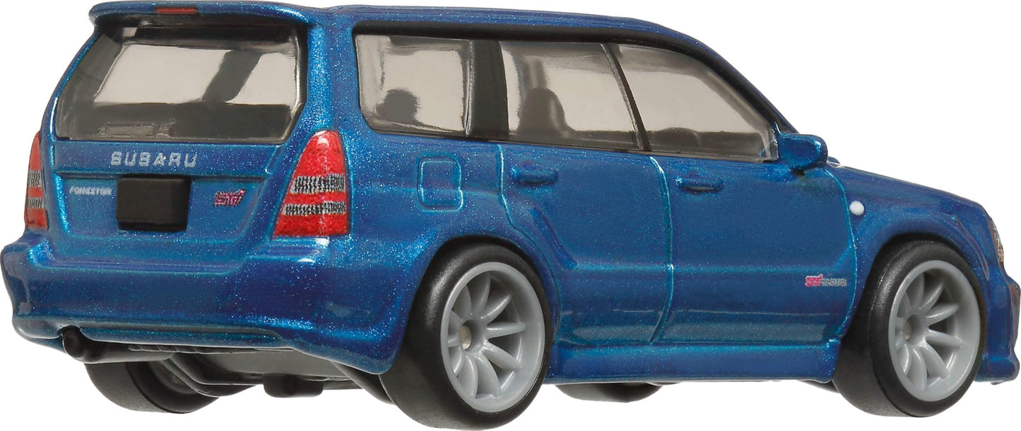 Hot Wheels Premium Car Culture Collectible Toy Car, 1:64 Scale Die-Cast Subaru Forester STI, Modern Classics Vehicle with Real Riders Tires
