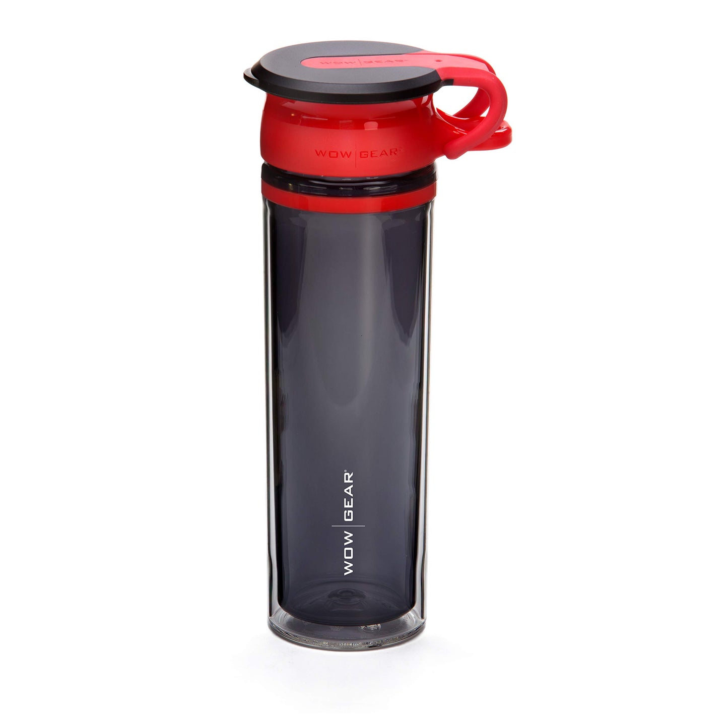 WOW GEAR 360 Double Walled Tritan Water Bottle, Red, 20 Oz / 600 Ml