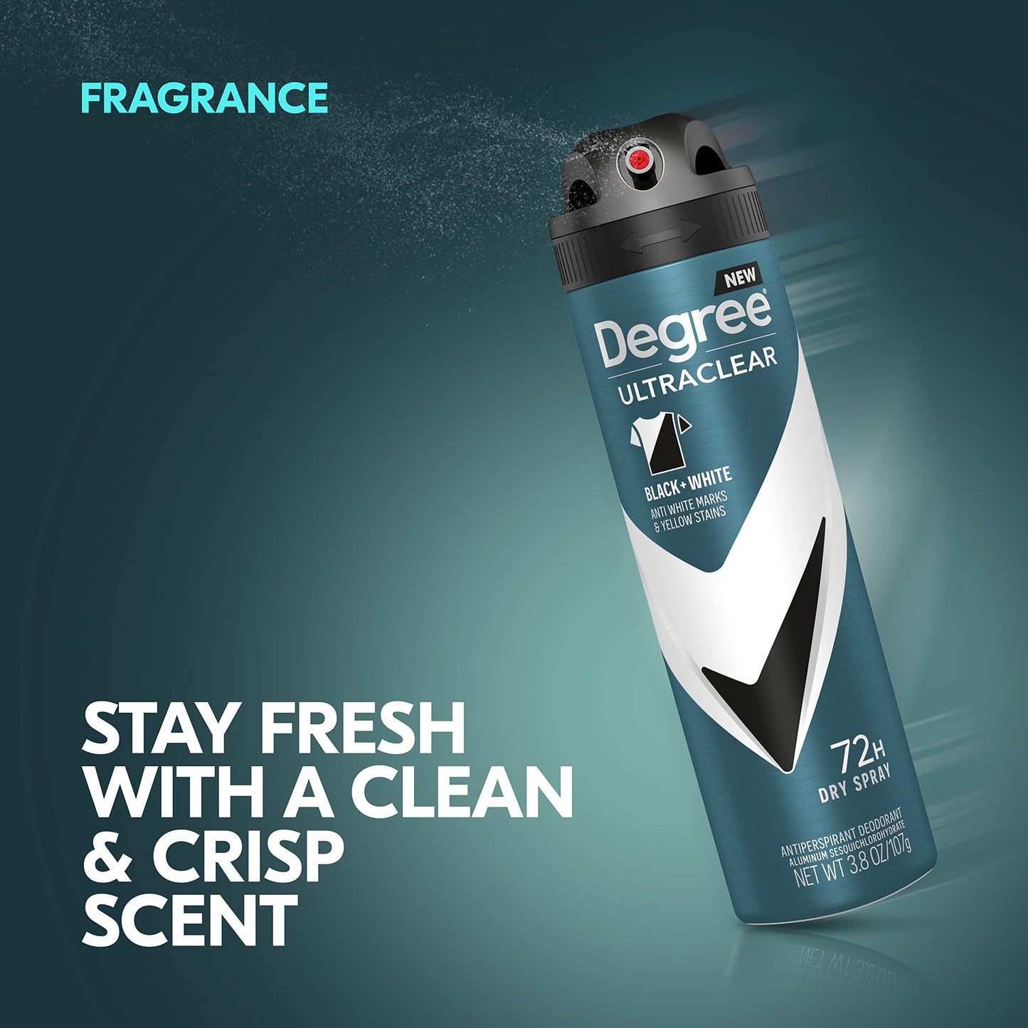 Degree Men Antiperspirant Deodorant Dry Spray Black+White 72-Hour Sweat & Odor Protection Antiperspirant for Men with MotionSense Technology 3.8 oz Beauty and Personal Care Degree