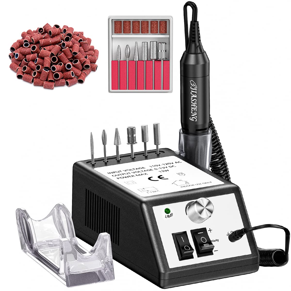 JIASHENG Professional Nail Drill, 20000rpm Electric Nail Drill Machine, Electronic Nail File Drills for Acrylic Nails Gel Nails Manicure Pedicure