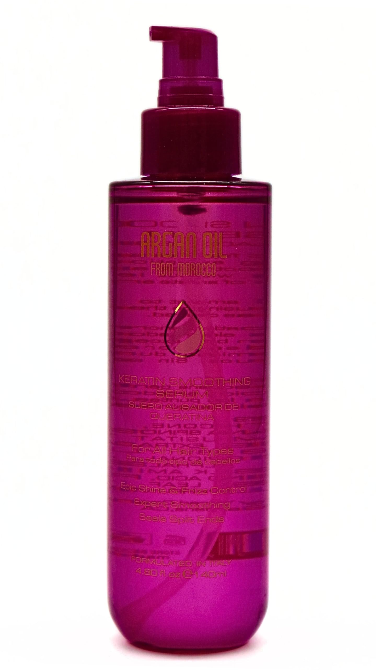 Argan Oil From Morocco Keratin Smoothing Serum For All Hair Types | Shine & Frizz Control, Purple