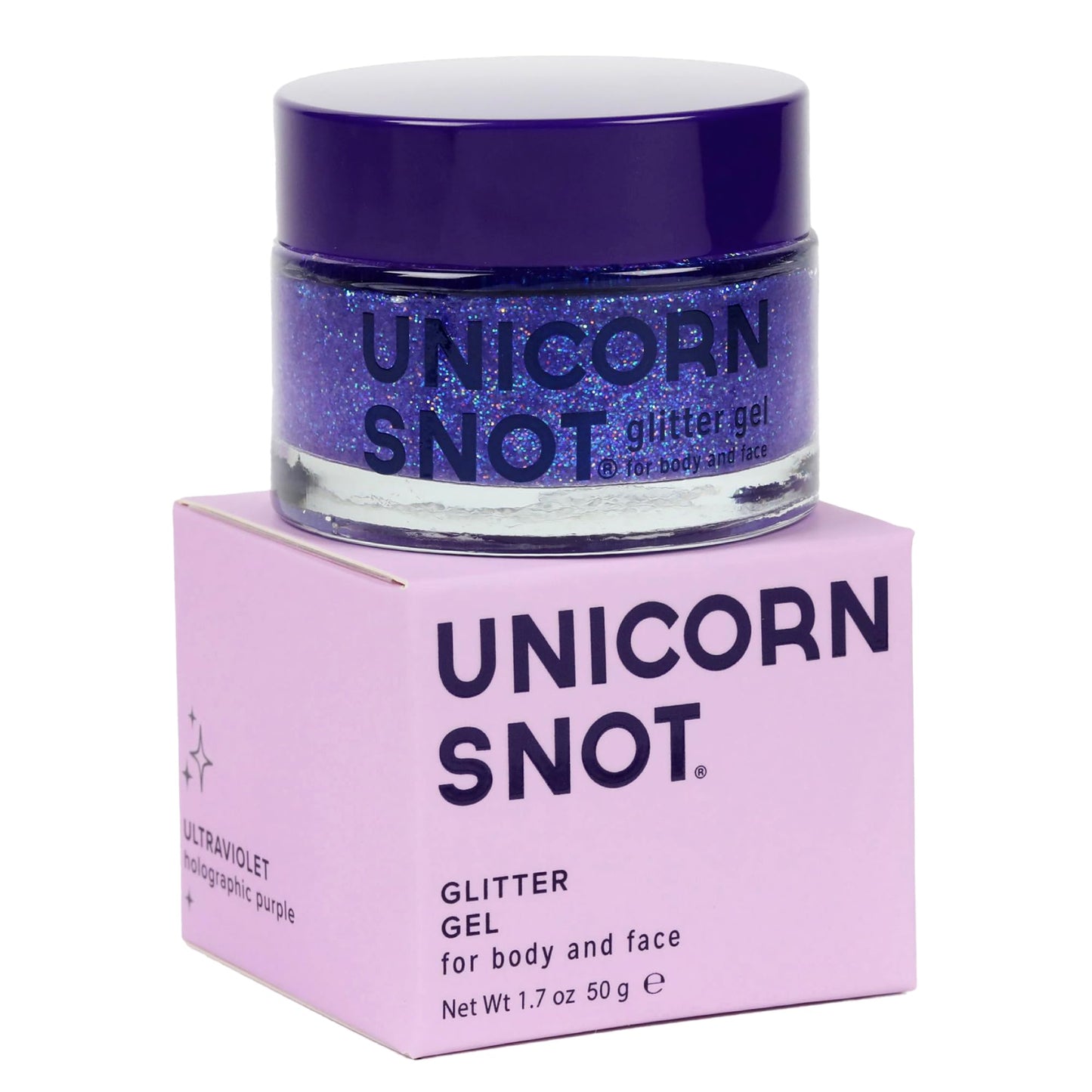 UNICORN SNOT Holographic Face Glitter & Body Glitter Gel | Holiday Glitter Makeup: Stocking Stuffers & Christmas Gift | Hair Glitter, Vegan