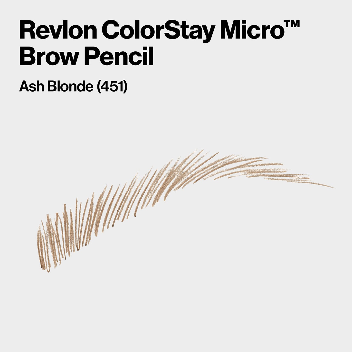 Revlon ColorStay Micro Eyebrow Pencil with Built In Spoolie Brush, Infused with Argan and Marula Oil, Stocking Stuffer for Her, 451 Ash Blonde, 0.003