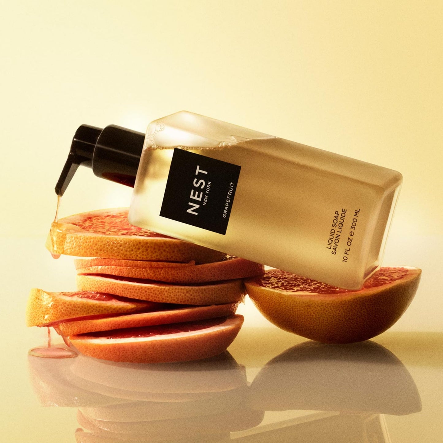 NEST New York Liquid Soap, Grapefruit - 10 fl oz - Cleanses & Nourishes Skin - Approx. 300 Pumps Per Bottle - Gluten Free & Cruelty Free