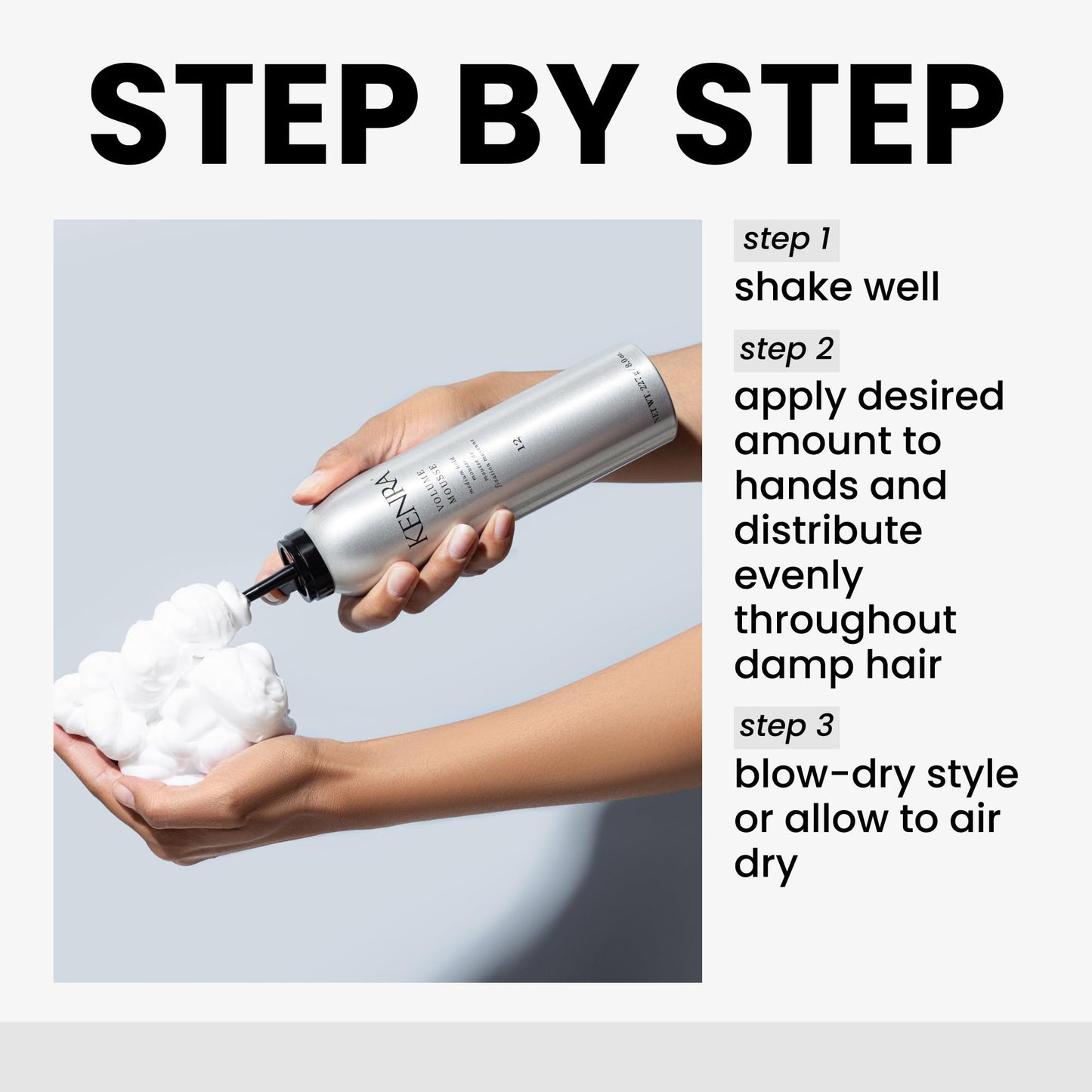Kenra Professional Volume Mousse 12 | Medium Hold Mousse | Non-Drying, Non-Flaking Lightweight Formulation |Styling Control Without Stiffness Or