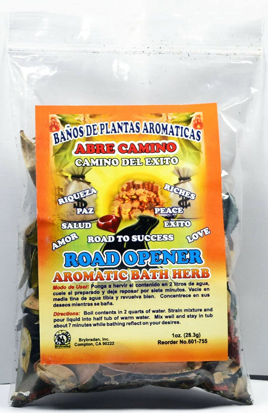 1 PC Aromatic Soothing Herbal Bath Road Opener ABRE Camino BANO DE PLANTAS AROMATICAS - Made in USA - 1 OZ Beauty and Personal Care Brybradan