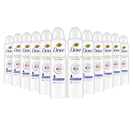 Dove Advanced Care Invisible Dry Spray Antiperspirant Deodorant No White Marks on 100 Colors Sheer Fresh 48-Hour Sweat and Odor Protecting Deodorant Beauty and Personal Care Dove