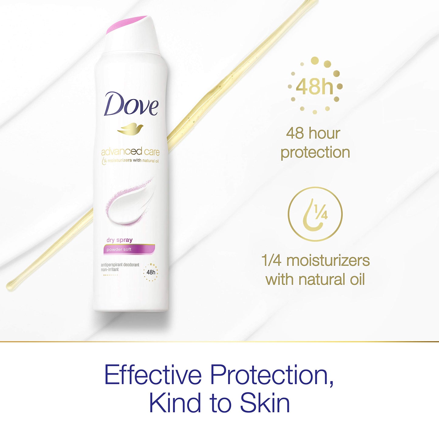 Dove Advanced Care Dry Spray Antiperspirant Deodorant for Women, Powder Soft, for 48 Hour Protection And Soft And Comfortable Underarms, 3.8 oz Beauty and Personal Care Dove