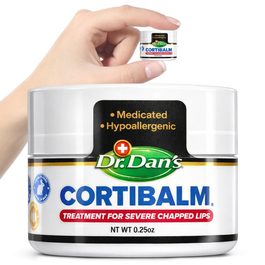 Dr. Dan's Cortibalm Jar - 1 Pack - for Dry Cracked Lips - Healing Lip Balm Jar for Severely Chapped Lips - Designed for Men, Women and Children - Beauty and Personal Care Dr. Dan's